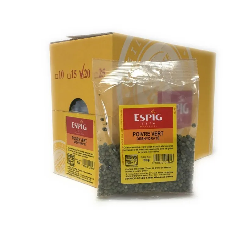 DEHYDRATED GREEN PEPPER - Espig - 20x50g