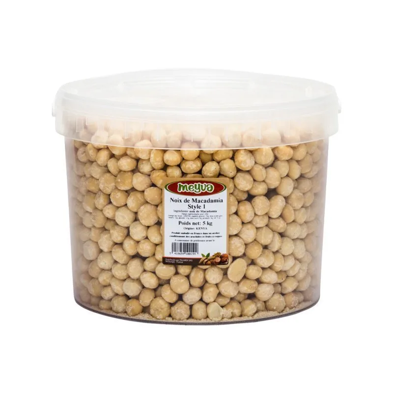 SEAU MEYVA - NOIX DE MACADAMIA CRUE 5KG