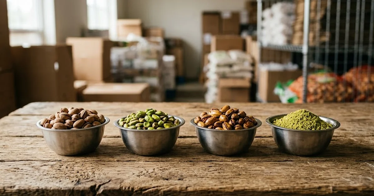 Pistache crue, grillée, émondée, poudre : guide pro B2B