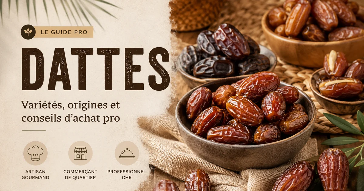Grossiste dattes : variétés, origines et conseils d'achat pr