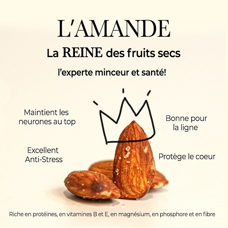 L’amande! La reine des #fruitsec #amandeblanchie #amandeeffi…