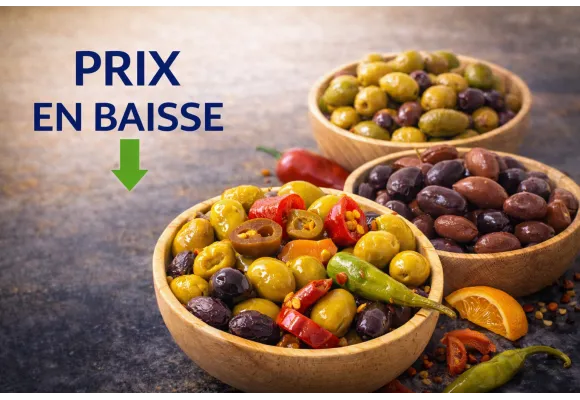 Prix en baisse sur nos olives premium : l’excellence devient accessible