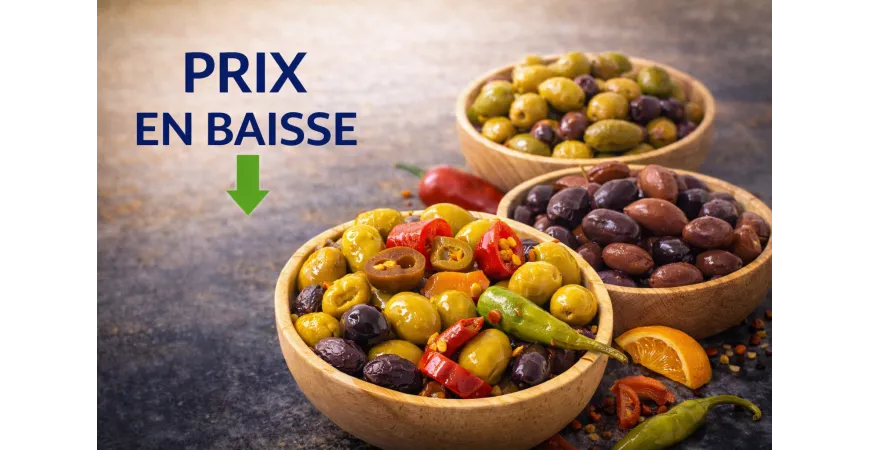 Prix en baisse sur nos olives premium : l’excellence devient accessible